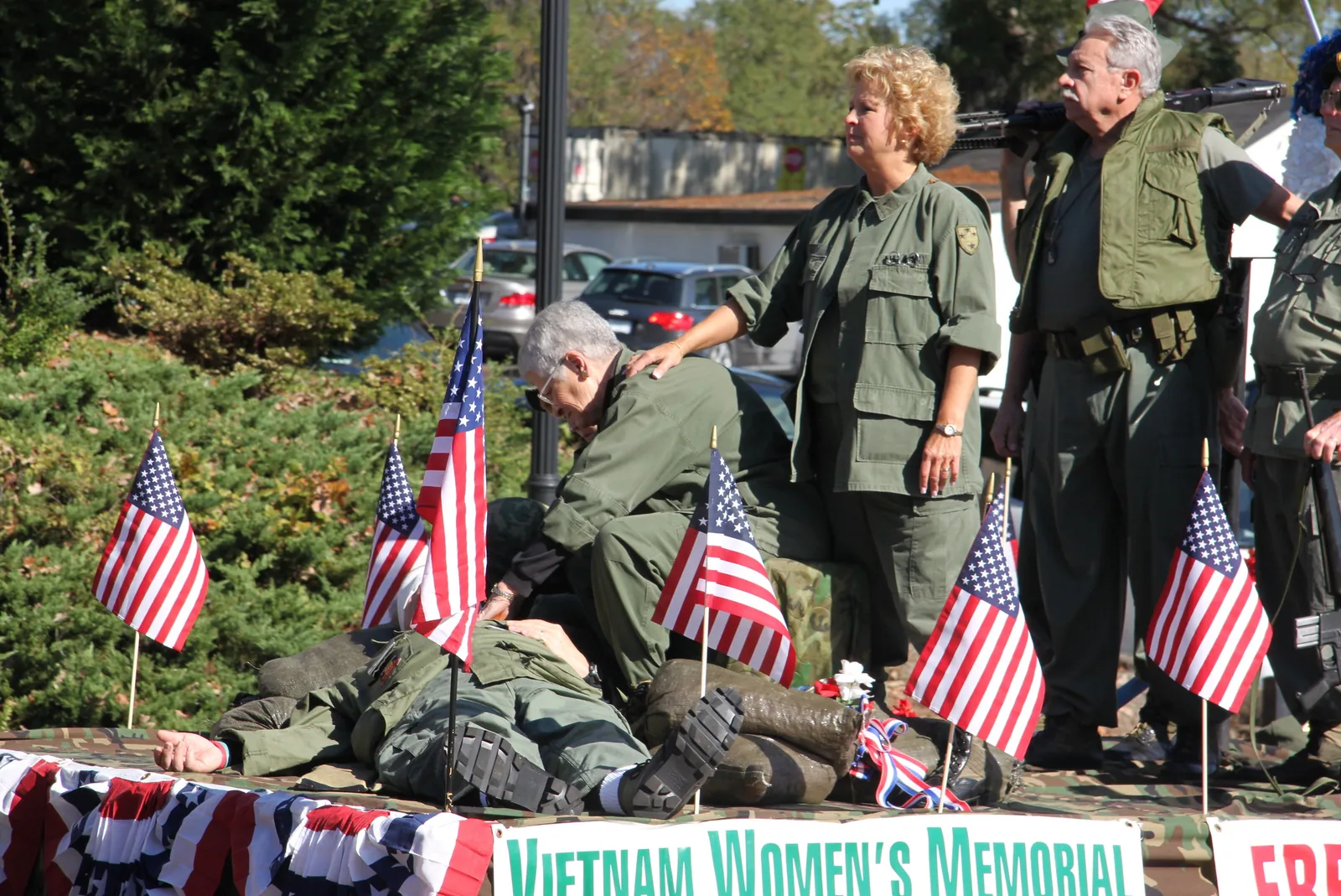 A Vietnam Women's Memorial float in Marietta's Veterans Day parade