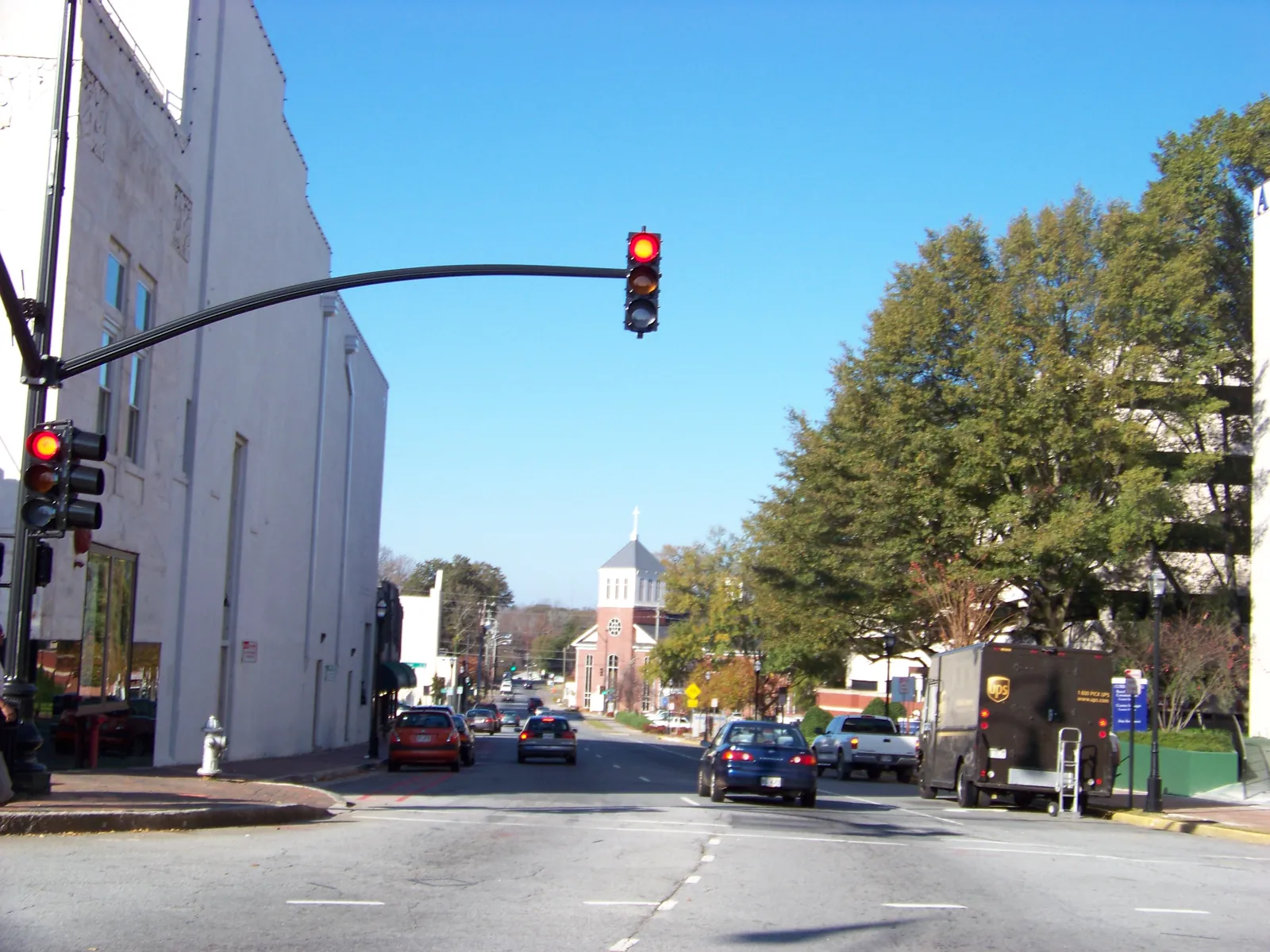 Looking north on Cherokee Street from Marietta Square