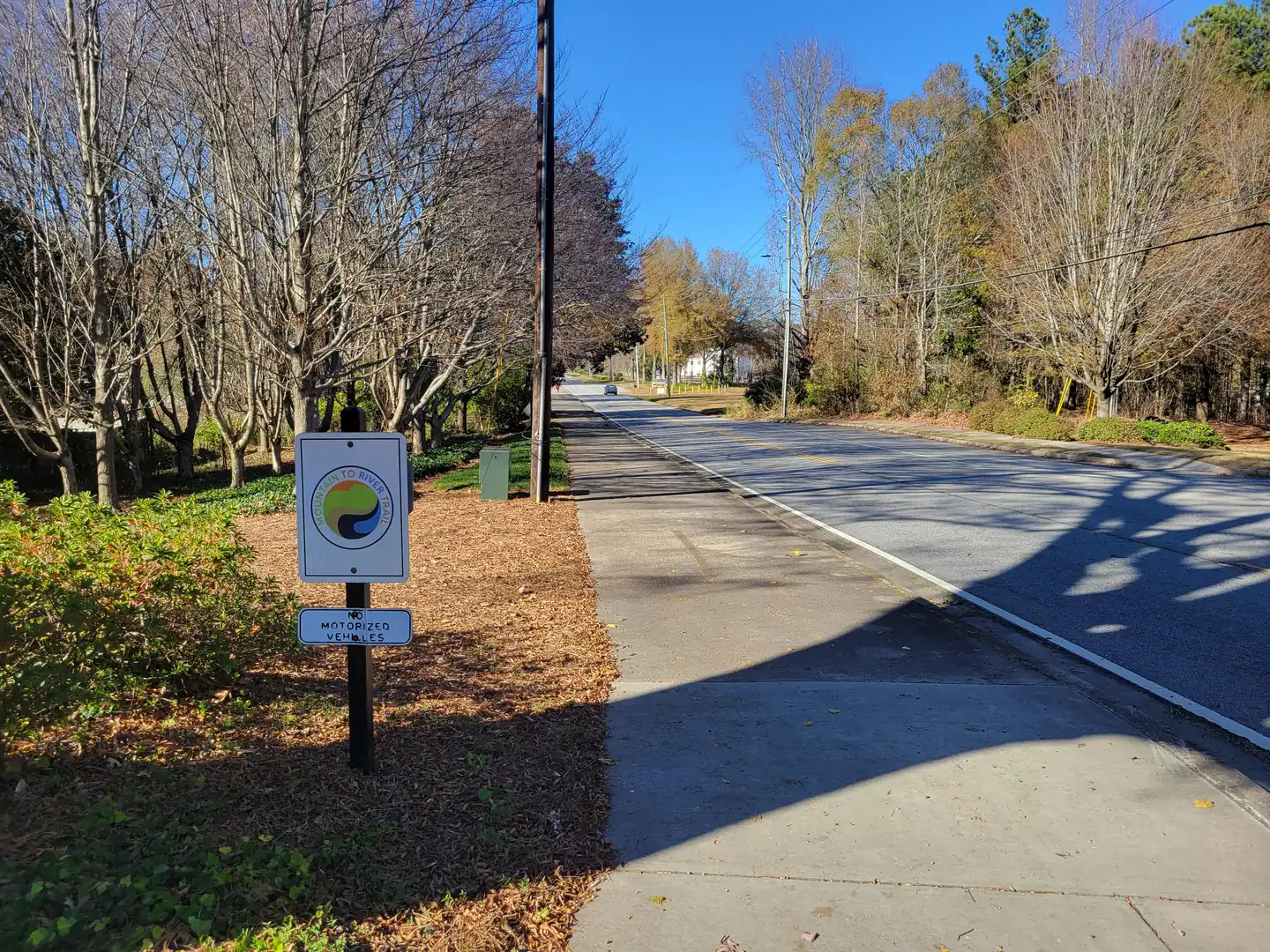 The Mountain to River Trail along Kennesaw Avenue in Marietta